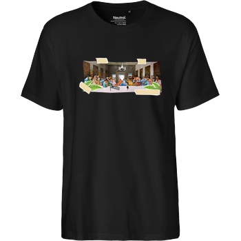 byStegi Stegi - Abendmahl T-Shirt Fairtrade T-Shirt - schwarz