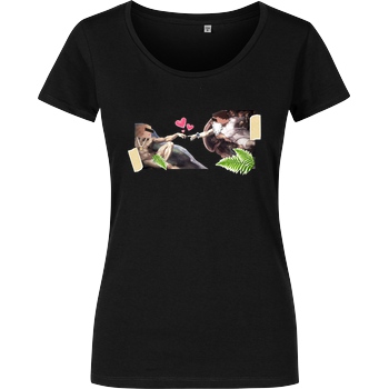 byStegi Stegi - Erschaffung T-Shirt Damenshirt schwarz