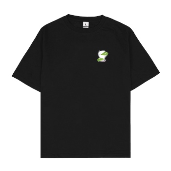 byStegi Stegi - Green Mind T-Shirt Oversize T-Shirt - Schwarz