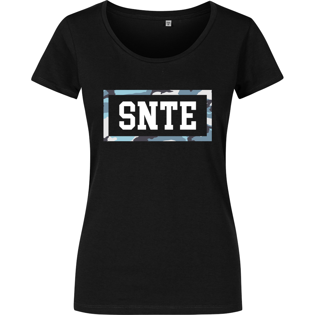 SYNTE Synte - Camo Logo T-Shirt Damenshirt schwarz