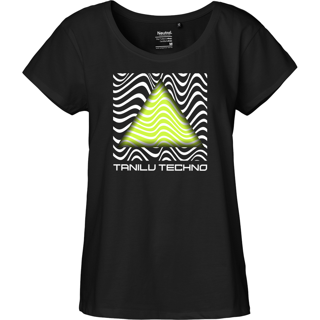 Tanilu TaniLu - Acid Pyramide T-Shirt Fairtrade Loose Fit Girlie - schwarz