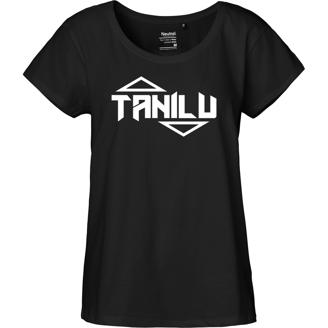 Tanilu TaniLu Logo T-Shirt Fairtrade Loose Fit Girlie - schwarz