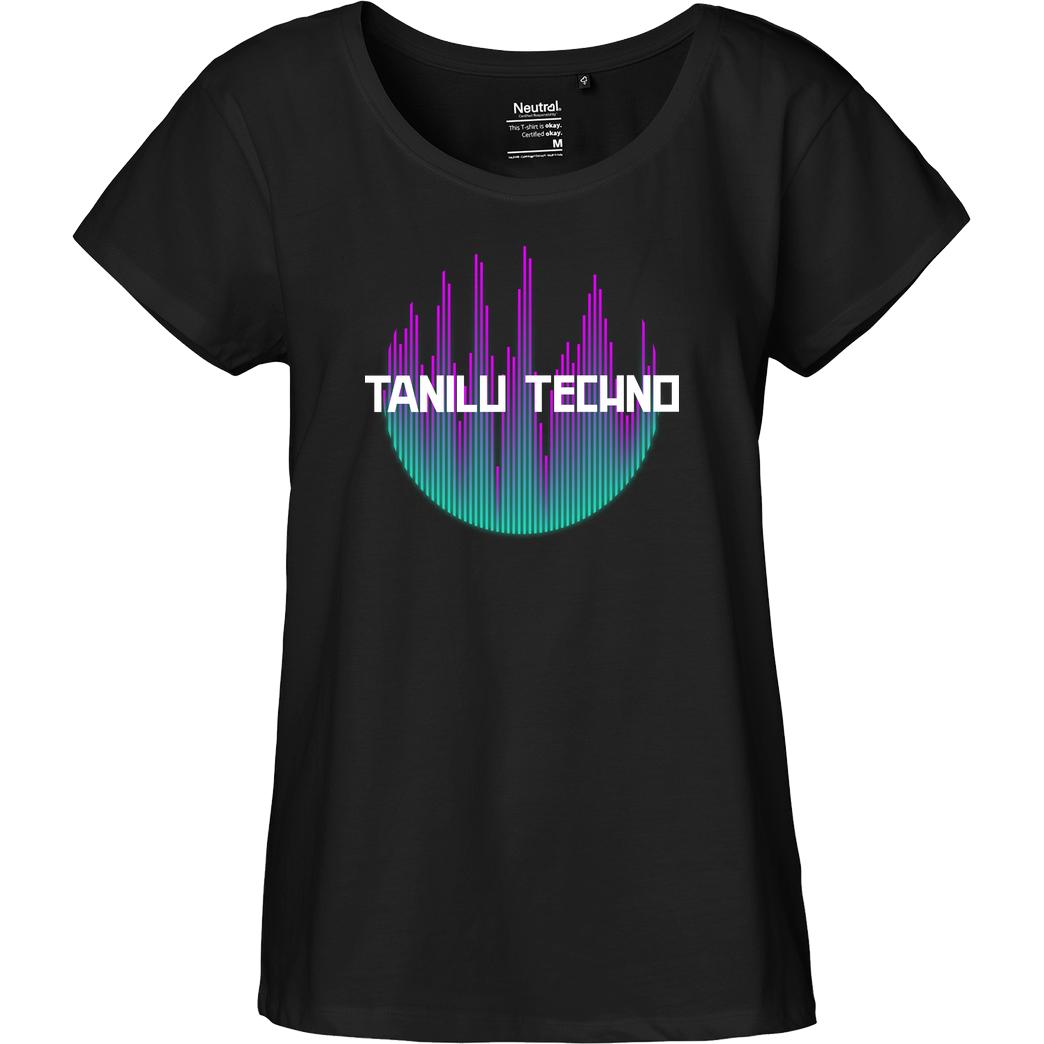 Tanilu TaniLu - Techno T-Shirt Fairtrade Loose Fit Girlie - schwarz