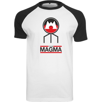 bjin94 Team Magma T-Shirt Raglan-Shirt weiß