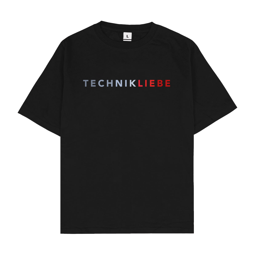 Technikliebe Technikliebe - 02 T-Shirt Oversize T-Shirt - Schwarz