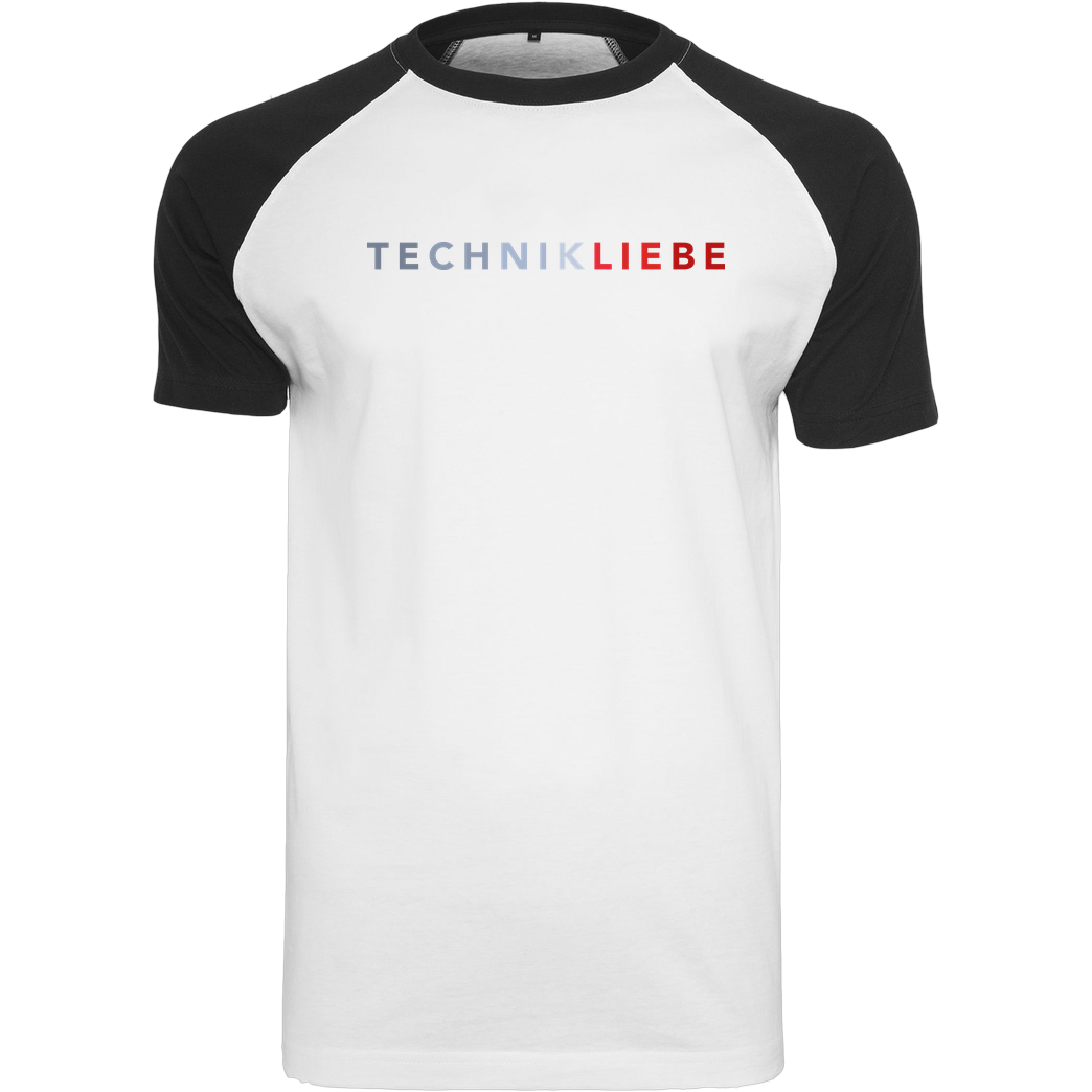 Technikliebe Technikliebe - 02 T-Shirt Raglan-Shirt weiß