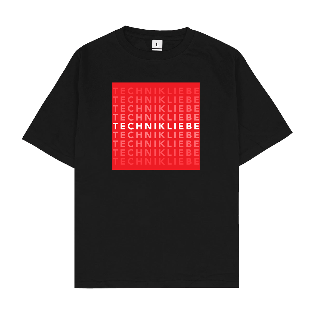 Technikliebe Technikliebe - 03 T-Shirt Oversize T-Shirt - Schwarz