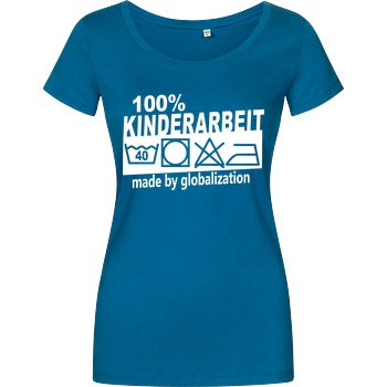 Teken Teken - Kinderarbeit T-Shirt Damenshirt petrol