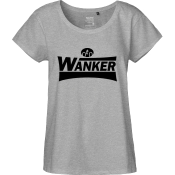 Teken Teken - Wanker T-Shirt Fairtrade Loose Fit Girlie - heather grey