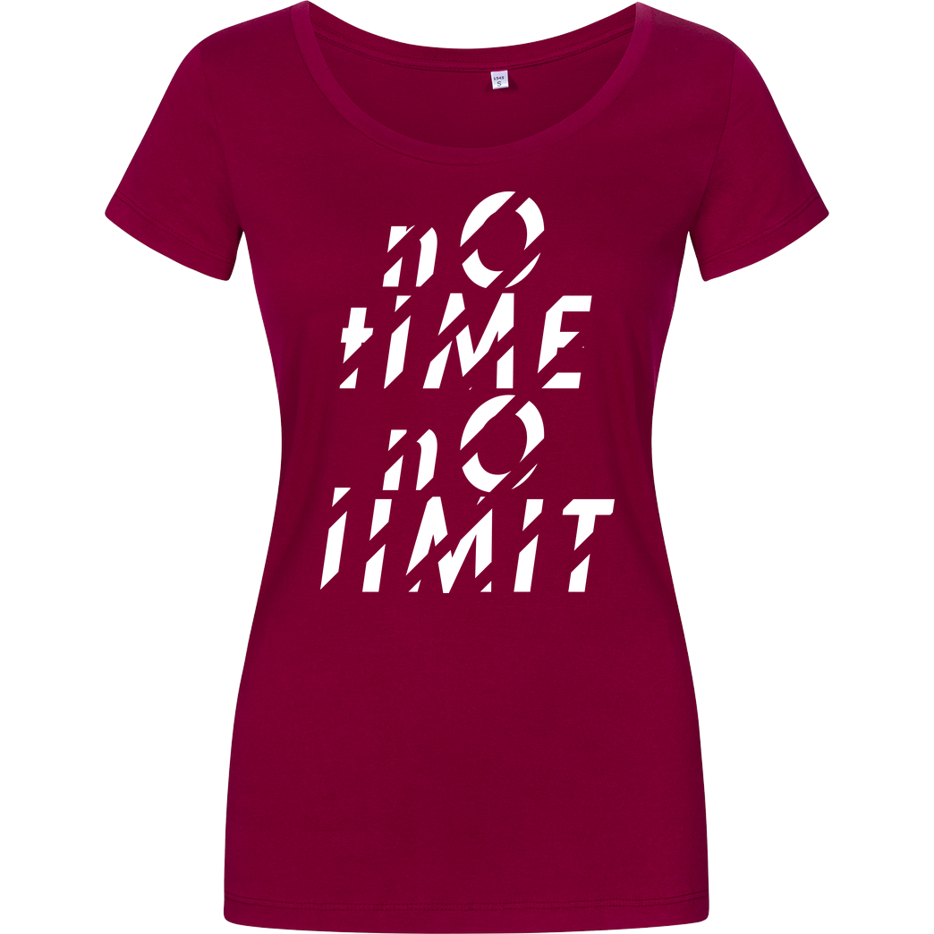 Tescht Tescht  - no time no limit front T-Shirt Damenshirt berry