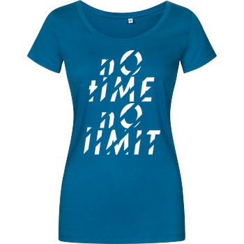 Tescht Tescht  - no time no limit front T-Shirt Damenshirt petrol