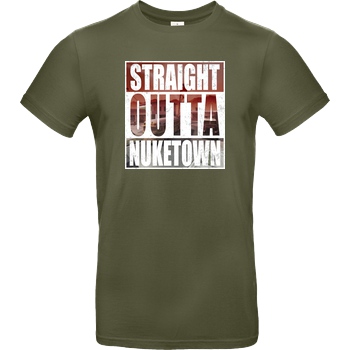 Tezzko Tezzko - Straight Outta Nuketown T-Shirt B&C EXACT 190 - Khaki