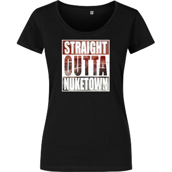 Tezzko - Straight Outta Nuketown Damenshirt schwarz