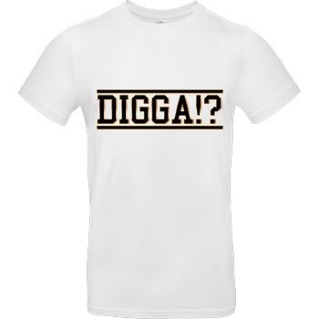 TheSnackzTV TheSnackzTV - Digga schwarz T-Shirt B&C EXACT 190 - Weiß
