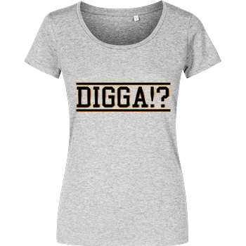 TheSnackzTV - Digga schwarz Damenshirt heather grey