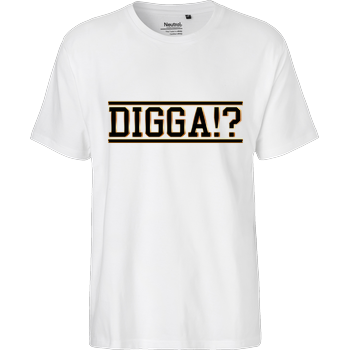 TheSnackzTV - Digga schwarz Fairtrade T-Shirt - weiß