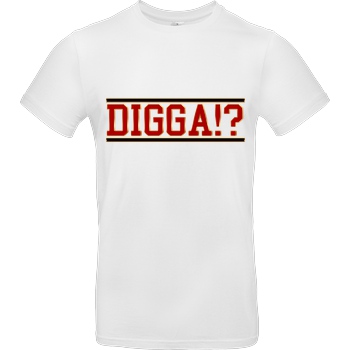 TheSnackzTV TheSnackzTV - Digga rot T-Shirt B&C EXACT 190 - Weiß