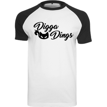 Tinkerleo Tinkerleo - Digga Dings T-Shirt Raglan-Shirt weiß