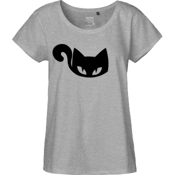 Tinkerleo Tinkerleo - Logo gross T-Shirt Fairtrade Loose Fit Girlie - heather grey