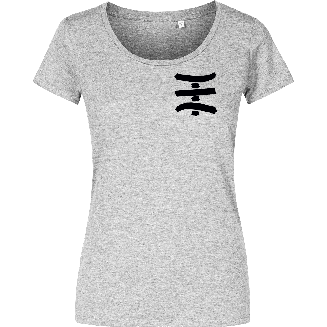 TipTapTube TipTapTube - Logo T-Shirt Damenshirt heather grey