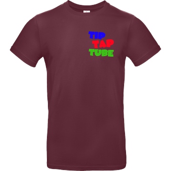 TipTapTube TipTapTube - Logo oldschool T-Shirt B&C EXACT 190 - Bordeaux