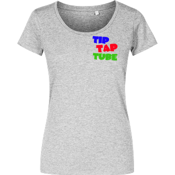 TipTapTube - Logo oldschool Damenshirt heather grey