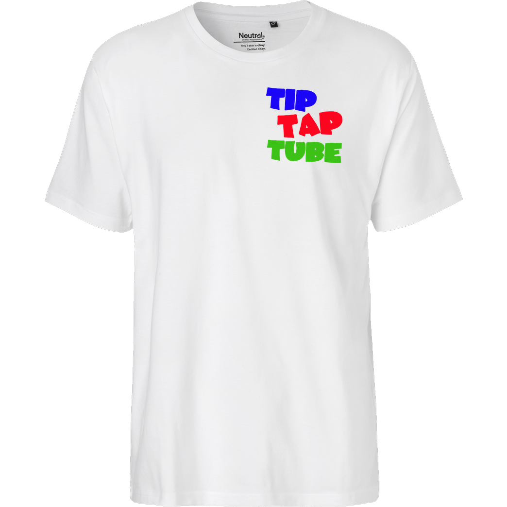 TipTapTube TipTapTube - Logo oldschool T-Shirt Fairtrade T-Shirt - weiß