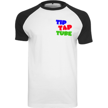 TipTapTube - Logo oldschool Raglan-Shirt weiß