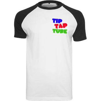 TipTapTube TipTapTube - Logo oldschool T-Shirt Raglan-Shirt weiß