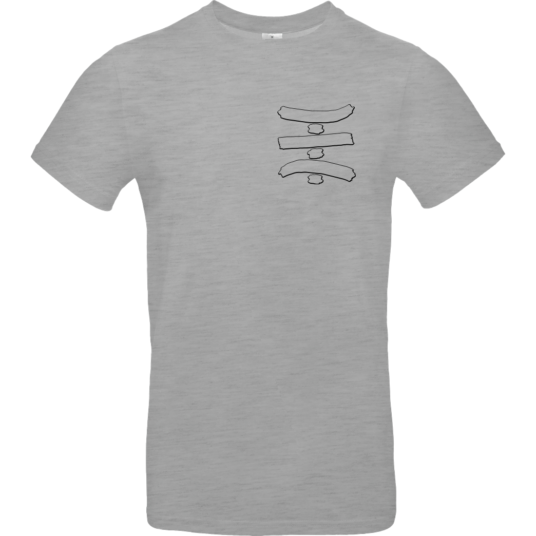 TipTapTube TipTapTube - Logo Outlines T-Shirt B&C EXACT 190 - heather grey