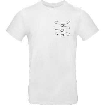 TipTapTube TipTapTube - Logo Outlines T-Shirt B&C EXACT 190 - Weiß