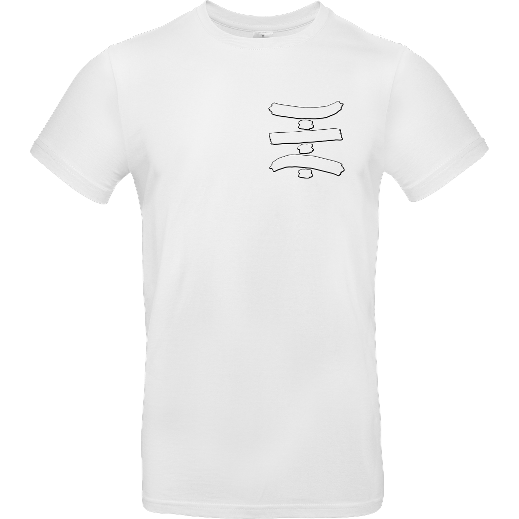 TipTapTube TipTapTube - Logo Outlines T-Shirt B&C EXACT 190 - Weiß