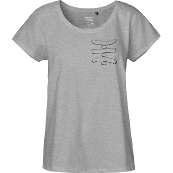 TipTapTube TipTapTube - Logo Outlines T-Shirt Fairtrade Loose Fit Girlie - heather grey