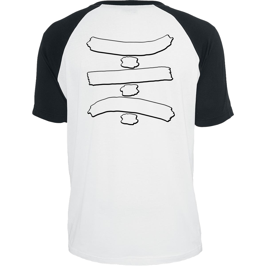 TipTapTube TipTapTube - Logo Outlines T-Shirt Raglan-Shirt weiß