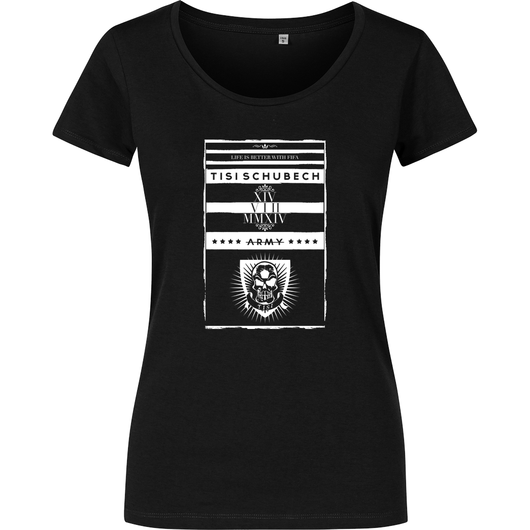 TisiSchubecH TisiSchubecH - Skull Logo T-Shirt Damenshirt schwarz