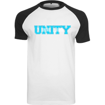 ScriptOase Unity-Life - College Logo T-Shirt Raglan-Shirt weiß