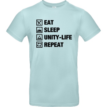 ScriptOase Unity-Life - Eat, Sleep, Repeat T-Shirt B&C EXACT 190 - Mint