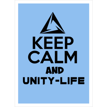 Unity-Life - Keep Calm Kunstdruck hellblau
