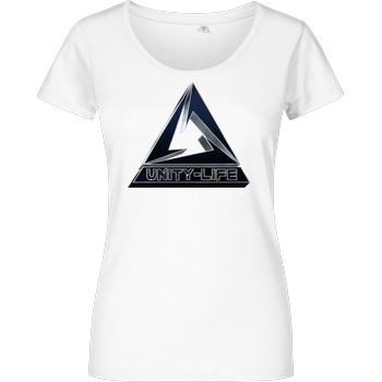 ScriptOase Unity-Life - Logo Black T-Shirt Damenshirt weiss