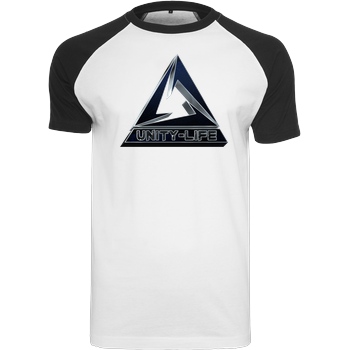 ScriptOase Unity-Life - Logo Black T-Shirt Raglan-Shirt weiß