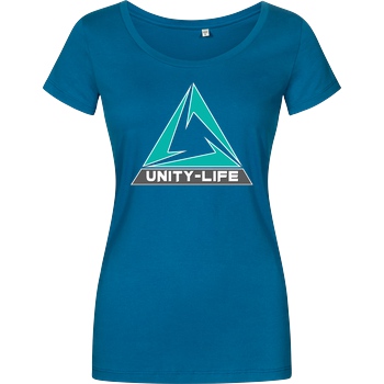 ScriptOase Unity-Life - Logo green T-Shirt Damenshirt petrol