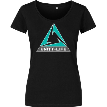 ScriptOase Unity-Life - Logo green T-Shirt Damenshirt schwarz