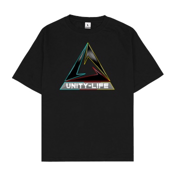 ScriptOase Unity-Life - Logo tricolor T-Shirt Oversize T-Shirt - Schwarz