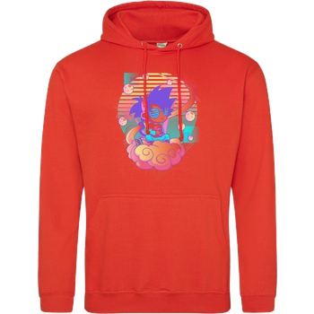 Donnie Art Vaporwave Monkey Sweatshirt JH Hoodie - Orange