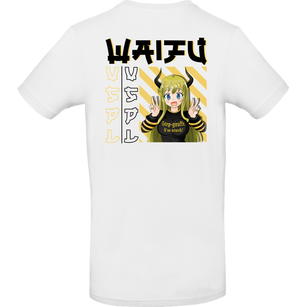 Vaspel Vaspel - Waifu-Black T-Shirt B&C EXACT 190 - Weiß