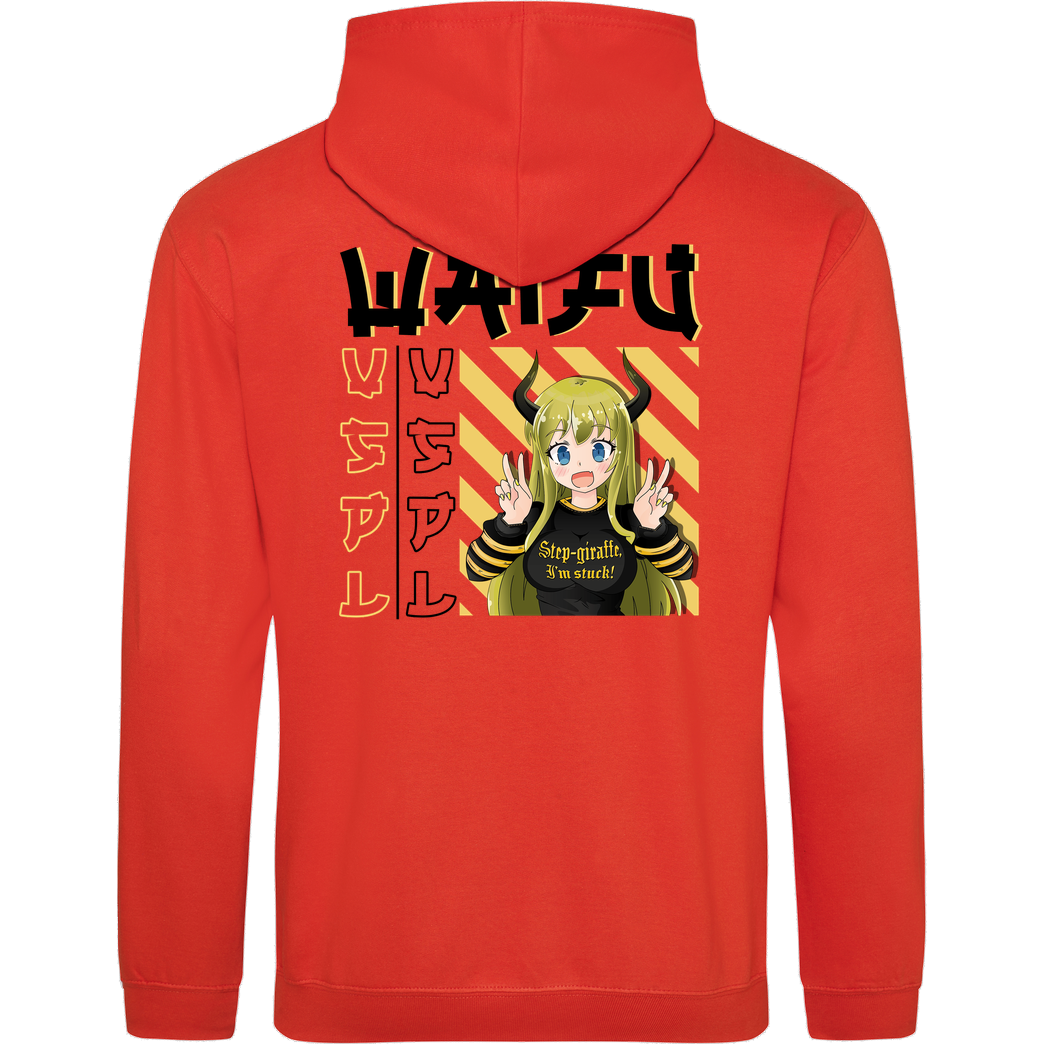 Vaspel Vaspel - Waifu-Black Sweatshirt JH Hoodie - Orange