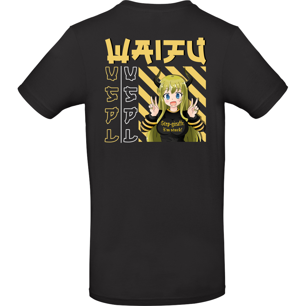 Vaspel Vaspel - Waifu-White T-Shirt B&C EXACT 190 - Schwarz