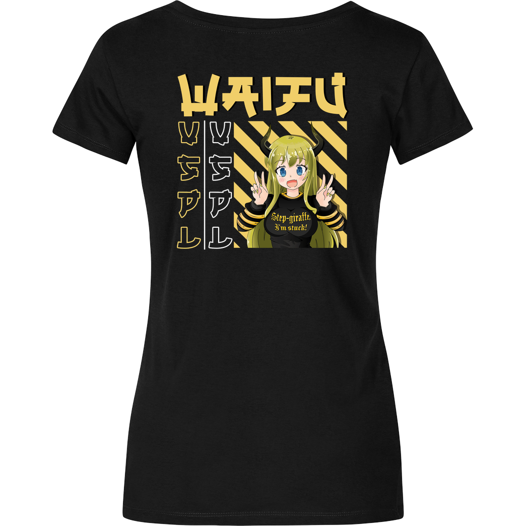 Vaspel Vaspel - Waifu-White T-Shirt Damenshirt schwarz