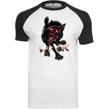 veKtik veKtik - Hellhound T-Shirt Raglan-Shirt weiß