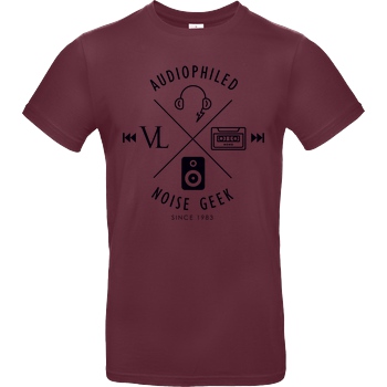 Vincent Lee Vincent Lee Music - Audiophiled T-Shirt B&C EXACT 190 - Bordeaux
